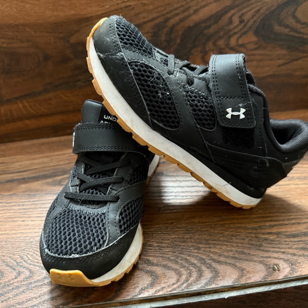 Under Armour Kids Black and White Sneakers